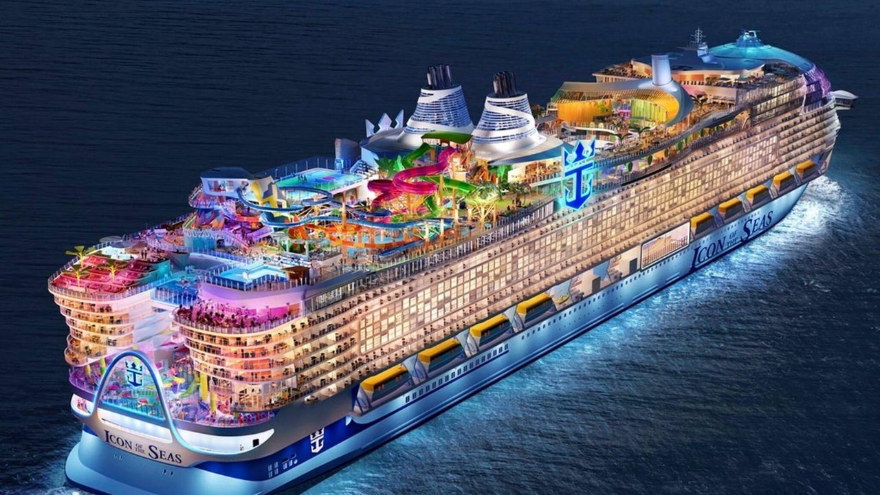 O 'Icon of the Seas' tem cinco vezes o tamanho do Titanic